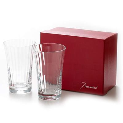 Pahar Baccarat din sticlă, veselă, Mille Nuits, pereche de pahare Highball, 2 invitați, pahar de lux, cadou de nuntă, cadou autentic de marcă, cadou de zi cu zi, cadou din sticlă