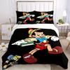 3pcs Pinocchio & Jiminy Cricket Cartoon Quilt Cover Set - Soft and Cozy Bedroom, Guest Room and Dorm Decorative Bedding 3-Piece Set 1 Quilt Cover