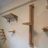 Wall Mounted Cat Furniture Cat Climbing Shelves with Hammock Scratcher & Cat House Indoor Cat Playground for Claw Grinding
