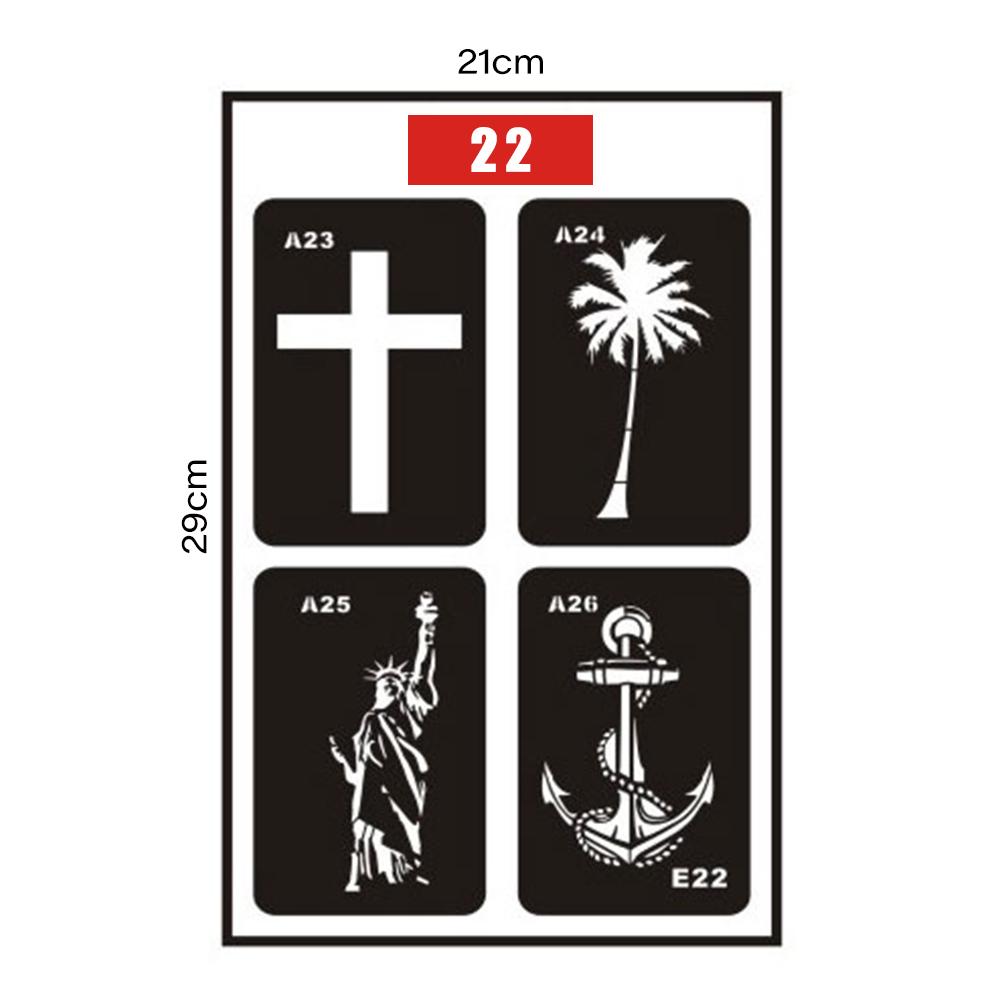 Small Pattern Tattoo Inkjet Hollow Template Self-adhesive Tattoo Template Temporary Body Art Tattoo for Women Men