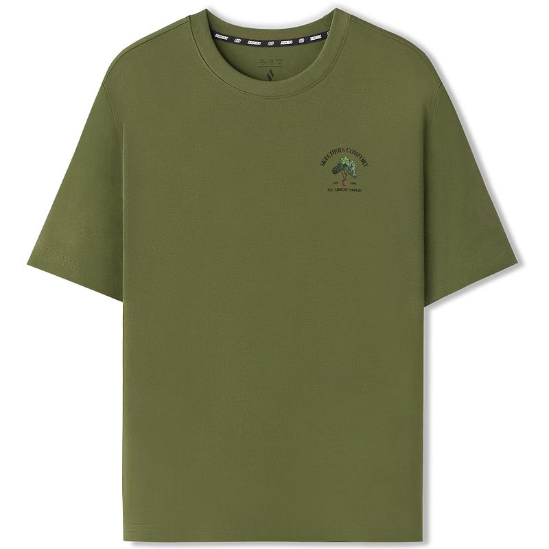 Skechers 2025 Spring Unisex Loose Fit Short Sleeve T-Shirt M