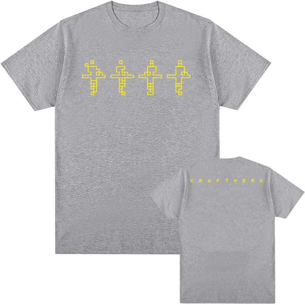 Kraftwerk Graphic Print T-shirt Short Sleeve Cotton Tshirts Unisex Streetwear Hip Hop Fashion Casual T Shirt Tees
