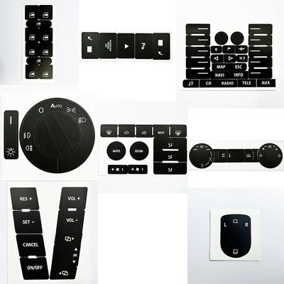 Κιτ Επισκευής Φθαρμένων Κουμπιών Αυτοκινήτου Μαύρο Ματ Αυτοκόλλητα Για Touareg 2005-2010