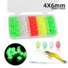1000 szt. Luminous Fishing Space Beans Pudełko Okrągłe Kulkki Pływające Glow-In-The-Dark Stopery Koraliki do Przyponów Akcesoria do Wędkowania