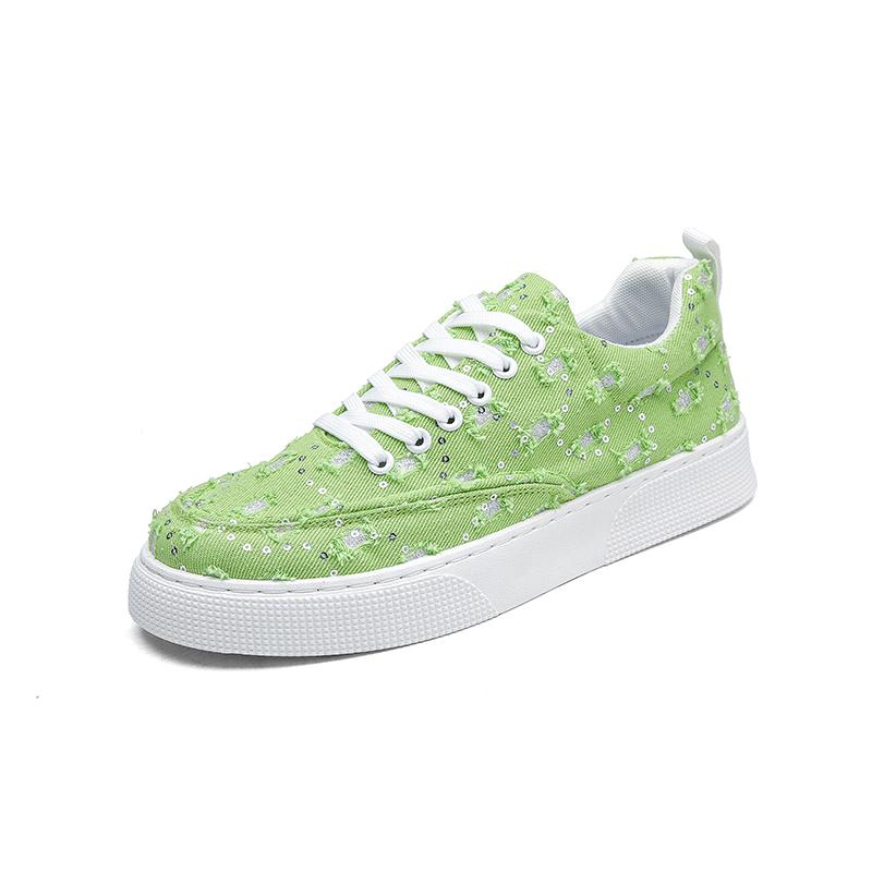 Новые летние парусиновые оранжевые кроссовки мужские модные повседневные городские — фото 10