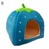 Strawberry Dog Puppy Cats Indoor Foldable Soft Warm Bed Pet House Kennel Tent