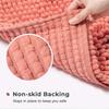 Chenille Bathroom Rug 24"x17", Non-Slip & Washable, Soft Shag Microfiber Bath Mat Compatible with Standard Bathtubs
