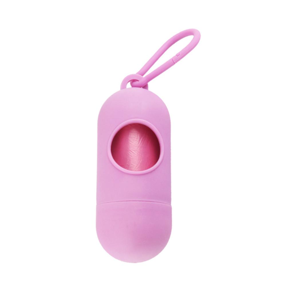 

Dog Poop Bag Dispenser Portable Outdoor Pet Waste Garbage Case Box Pick Up Poo Bags Holder рожевий