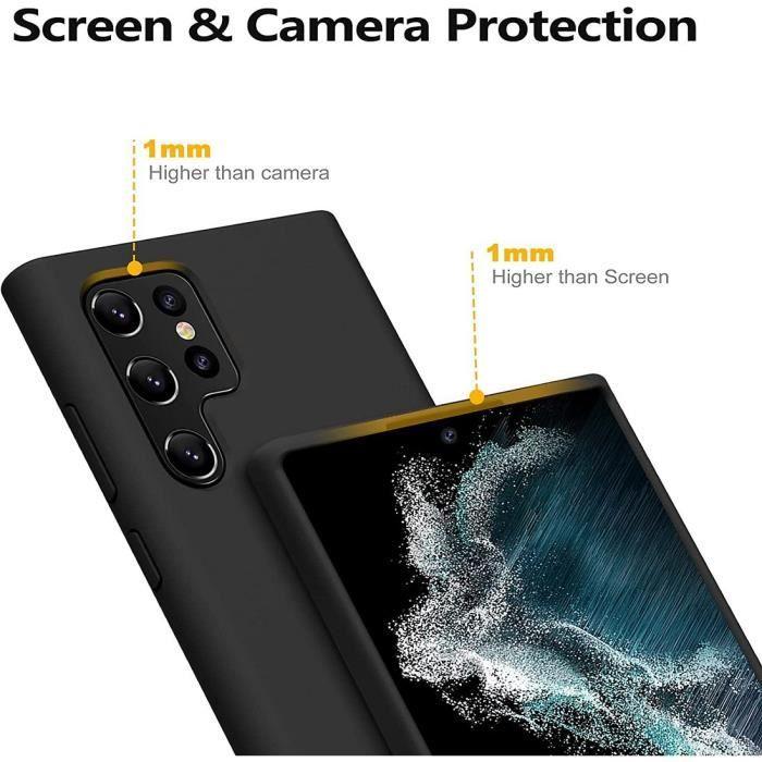 Coque Silicone - Samsung - Galaxy S22 Ultra - Noir - Protection complète - Souple