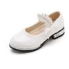 Kids Princess Shoes Solid Color Formal Versatile Girls Leather Shoes with Sweet Bow  New Children Dance Dress Shoe for Party