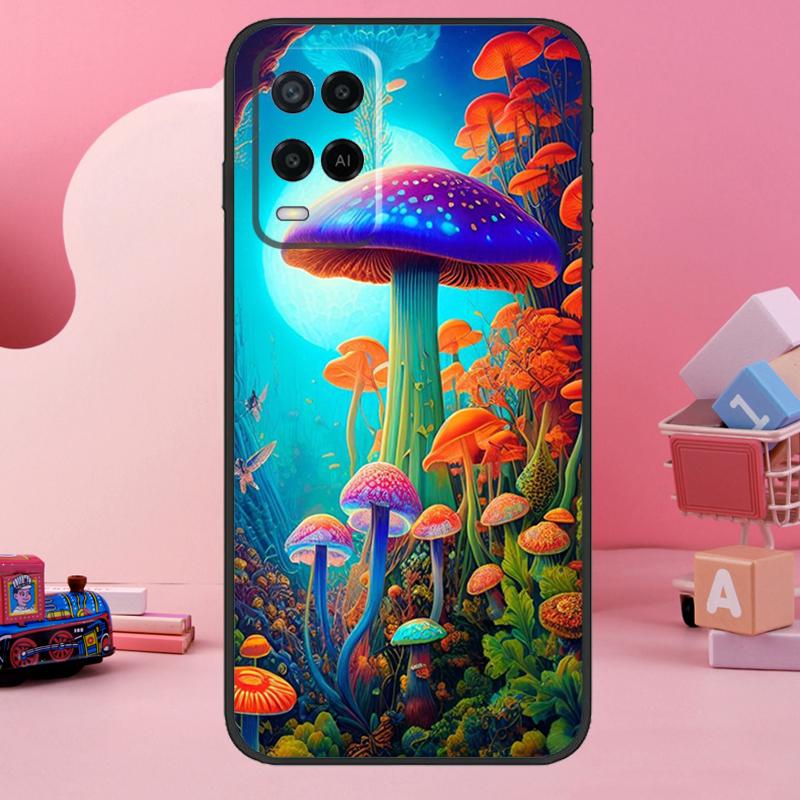 Weird Trippy Mushroom Case For Oppo A74 A94 A54 A17 A57 A77 A76 A16 A96 A18 A60 A80 A40 A38 A58 A78 A98 A15 A5 Pro