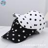 Japanese Xiaoxiangfeng Polka Dot Baseball Cap Spring And Summer Big Head Circle Show Face Small Fashion Versatile Shade Cap