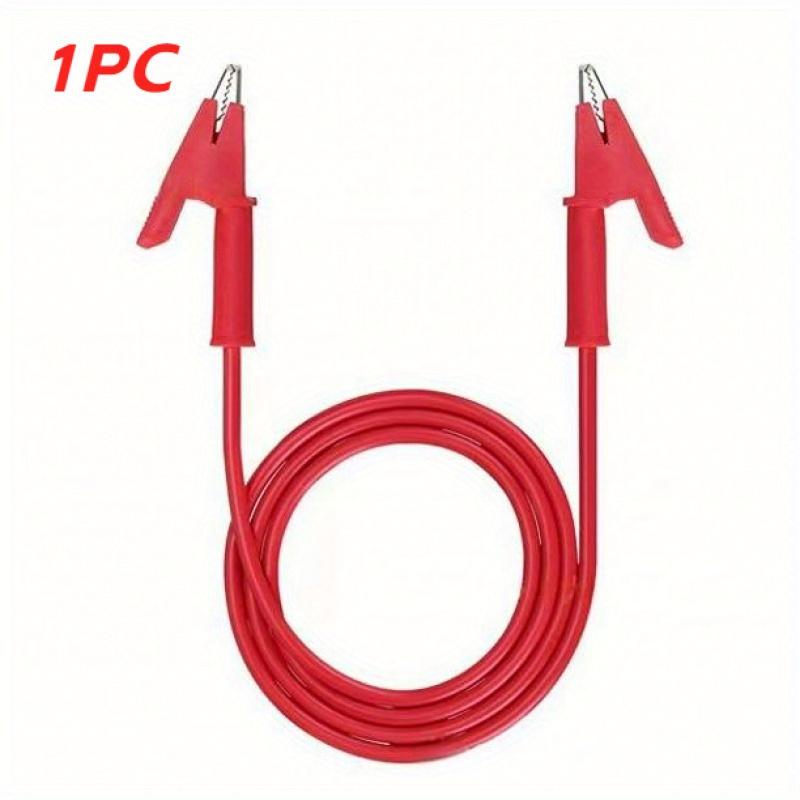 

15A Silicone Insulated Double Clip Test Leads, Multifunctional Voltmeter Testing, with Uncharged Power Mode for Electrical Safety