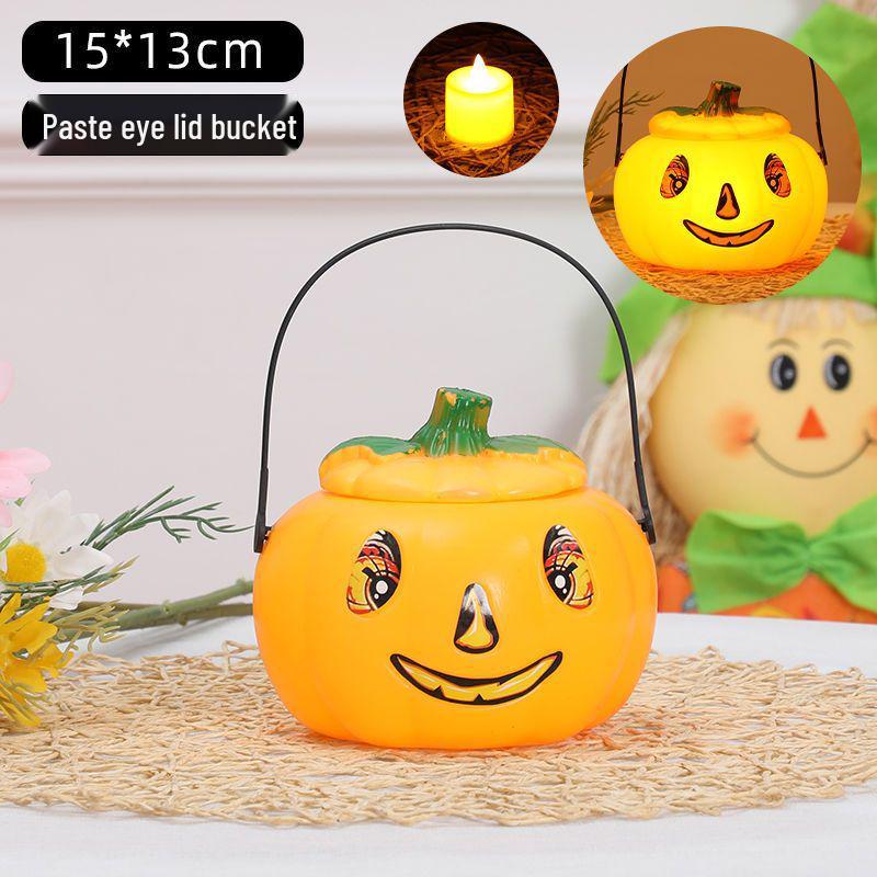 Children's Halloween Pumpkin Lantern Candy Basket - Trick-or-Treat Toy & Decoration