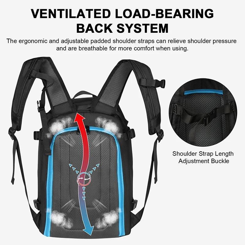 Multifunctional Ski Backpack with Dry/Wet Separation and Large Capacity