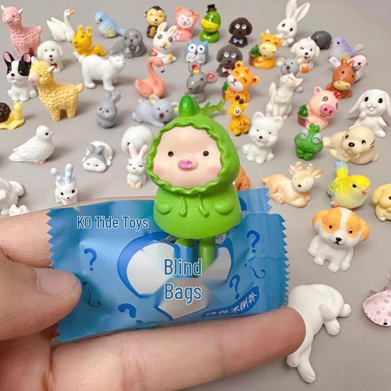 Mini Cute Animal 3D Model Blind Box: Individually Packaged Cartoon Toy for Classmate Sharing