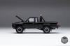 Gaincorp Products Diecasttalk x BoostGear Custom 1/64 Scale Toyota 1985 Hilux 4x4 SR5 Extra Cab Black (Finished)