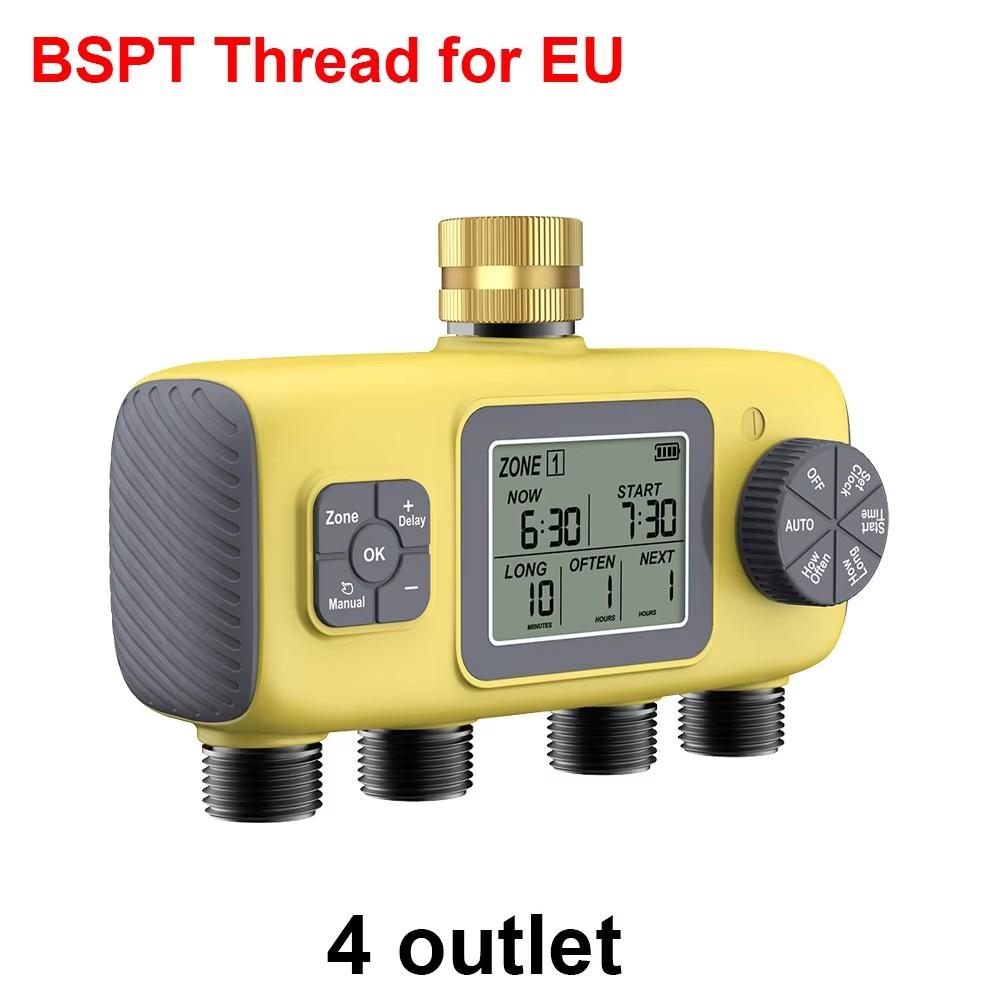 1/2/3/4-Outlet Automatic Irrigation Programmer Automatic Irrigation Timer Watering System Garden Watering LCD Display Smart Home