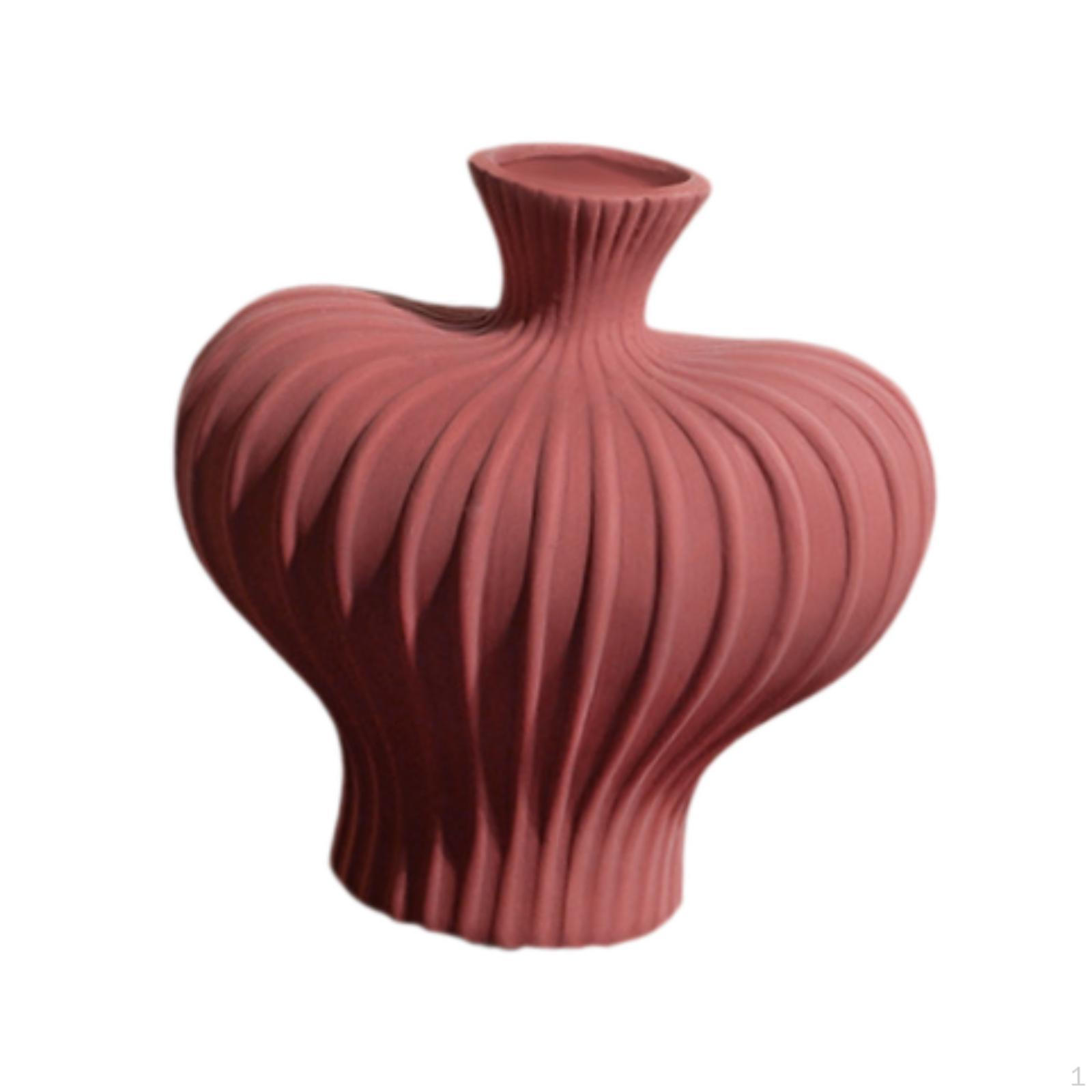 

Художественная керамическая ваза для цветочной экспозиции, домашнего декора, гостиной, офиса красный