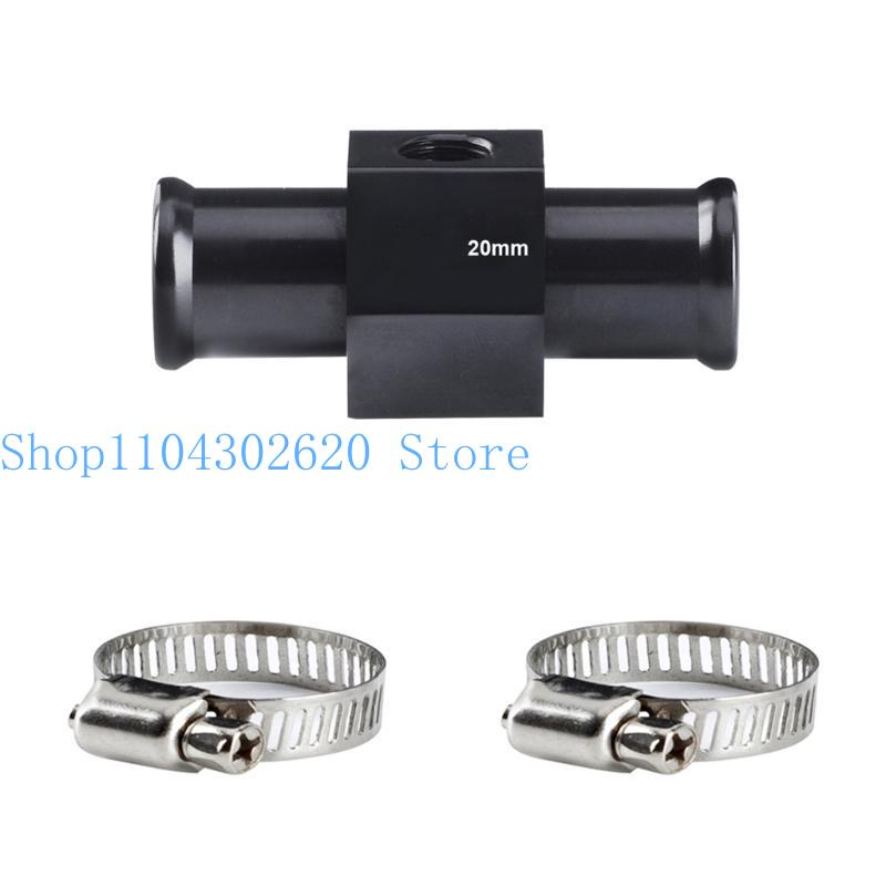 652F 18/20/22/24/28/30/32/34/36/38/40MM Radiator Adaptor Water Temp Gauge Temp Hose Adapter Attachment Hose Clamps