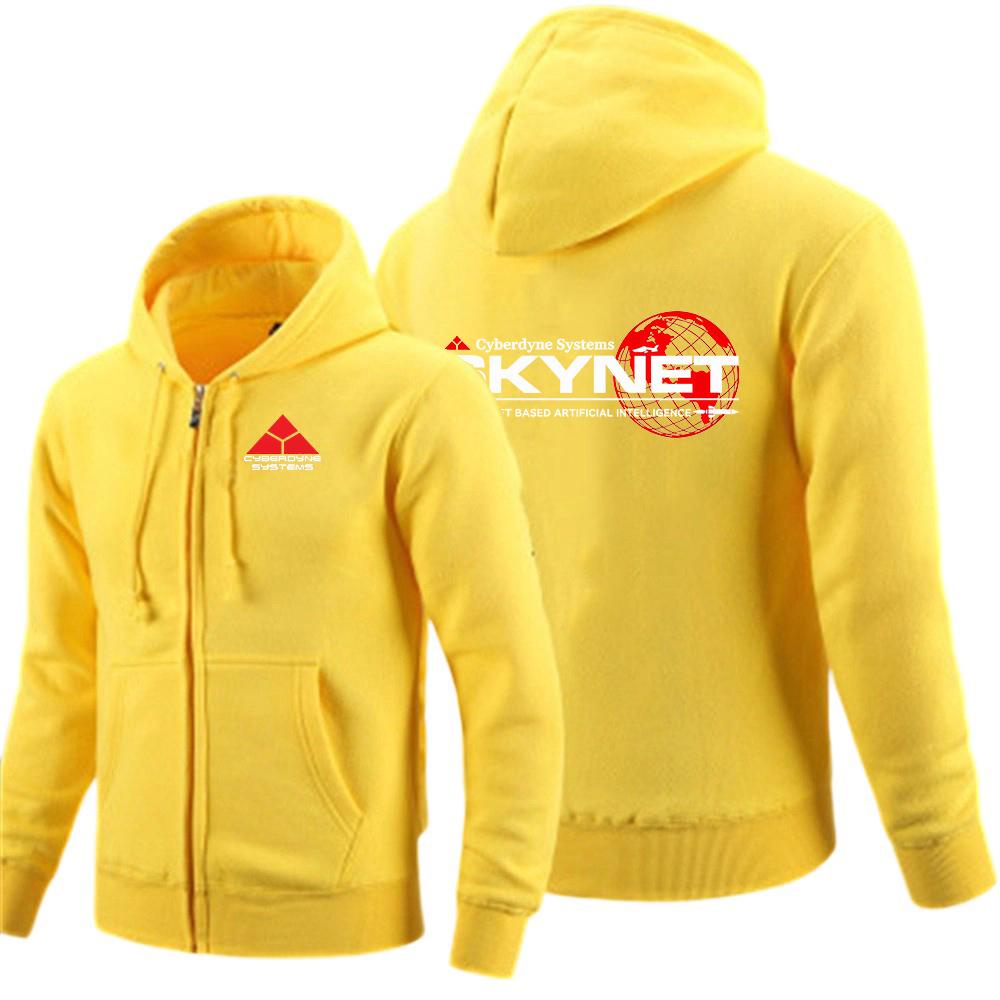 Clean Simple Classic Durable Men's Handsome Hoodies Spring And Autumn Skynet Graphic Logo Print Versatile Coat Jacket