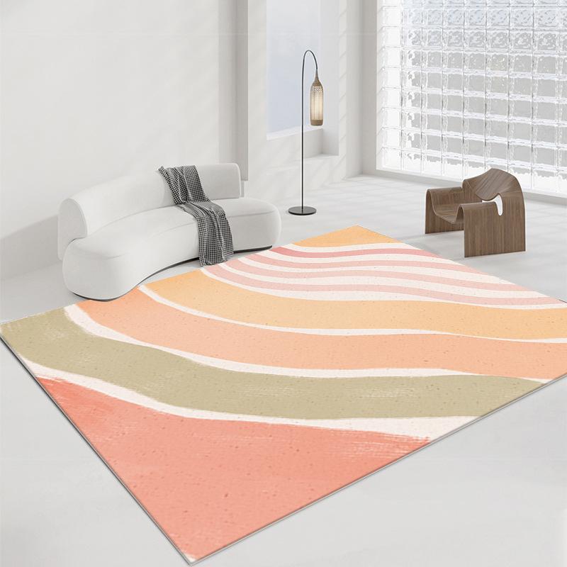 Rainbow Large-area Carpets for Living Room Girl Rugs for Bedroom Decor Light-colored Soft Cloakroom Carpet Ins Style Bedside Rug