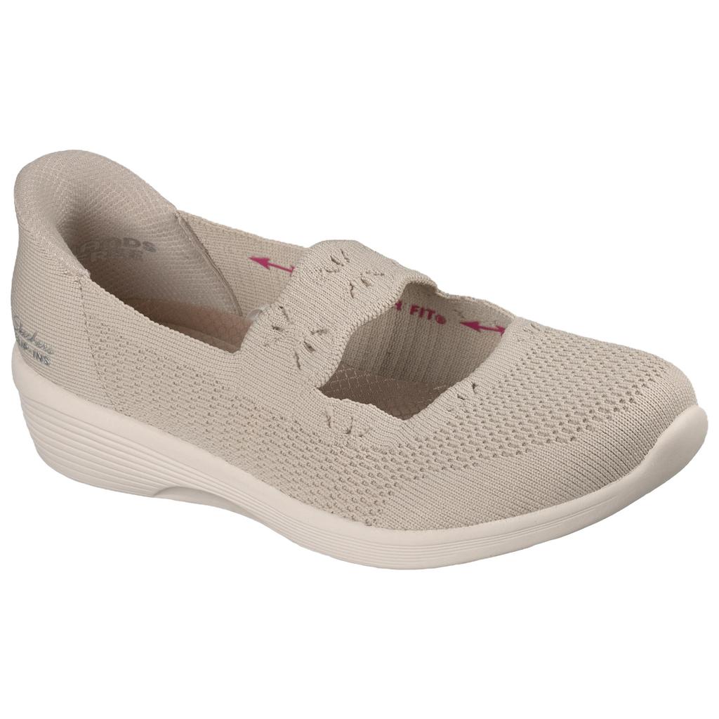 Skechers Arya - Satoru Gleam Comfortable Versatile Mary Jane Shoes Women Shoes Beige 159405-NAT