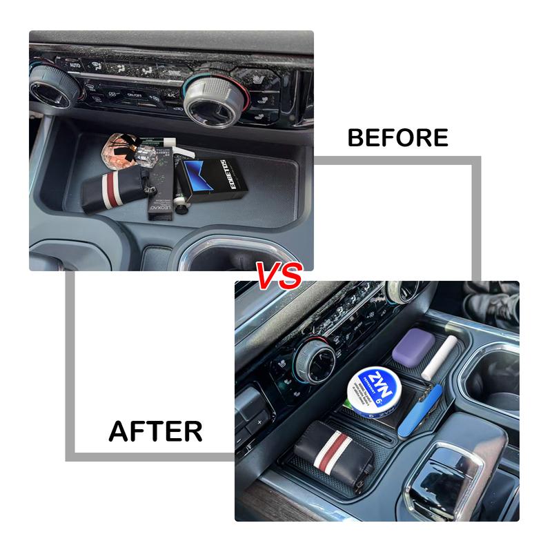 For 2025 2024 Chevrolet Silverado 1500 & GMC Sierra 1500 Center Middle Console Organizer Tray Accessories Armrest Storage