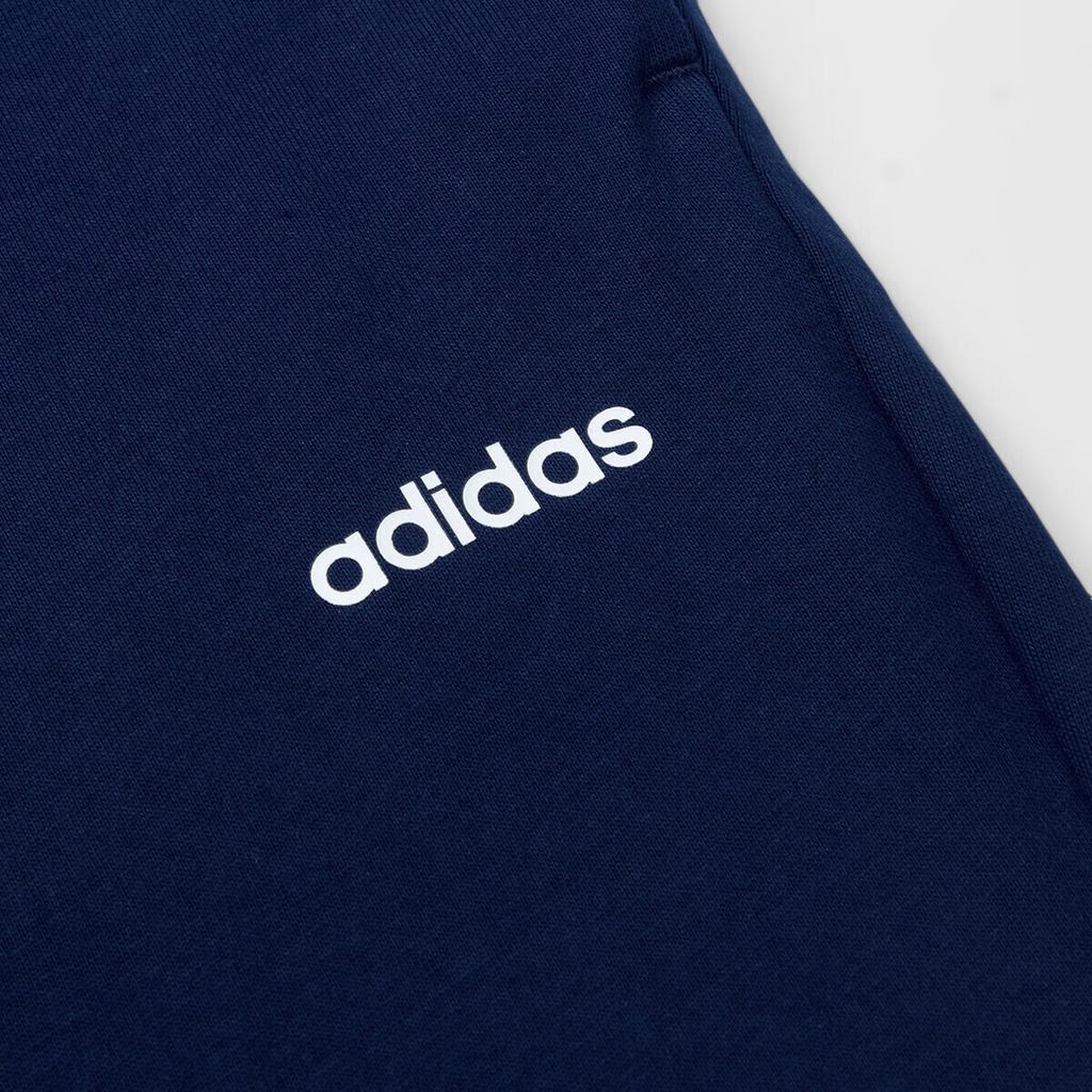 Adidas Solid Color Mid Waist Elastic Knitted Sports Pants Women Bottoms Navy-Blue JN7432