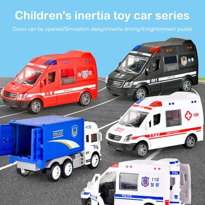 Camion dei Pompieri Ospedale Soccorso Ambulanza Auto della Polizia Auto Modello ABS Resistente alle Cadute Porta Apribile Giocattoli per Bambini Ragazzi Regali