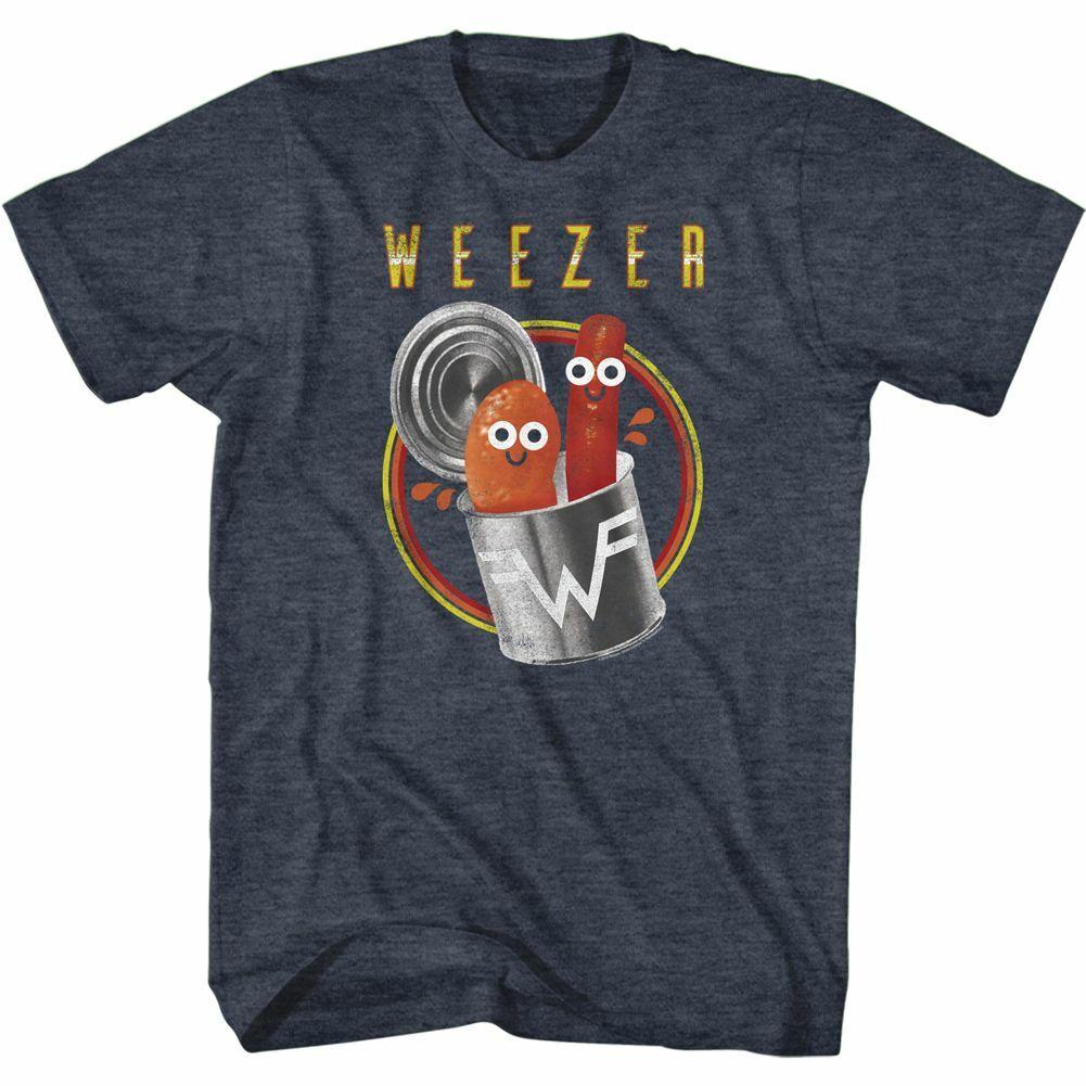 Weezer Pork and Beans Темно-синий меланж Взрослая футболка XXL