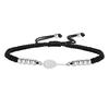 Gioiello Sportivo Minimalista in Acciaio Inossidabile con Intaglio Racchetta e Cordino Intrecciato Personalizzabile
