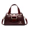 2 Layer Large Capacity Tote Bag Luxury Handbags Women Bags Designer Crocodile Pattern Ladies Boston Shoulder Bag High Quality