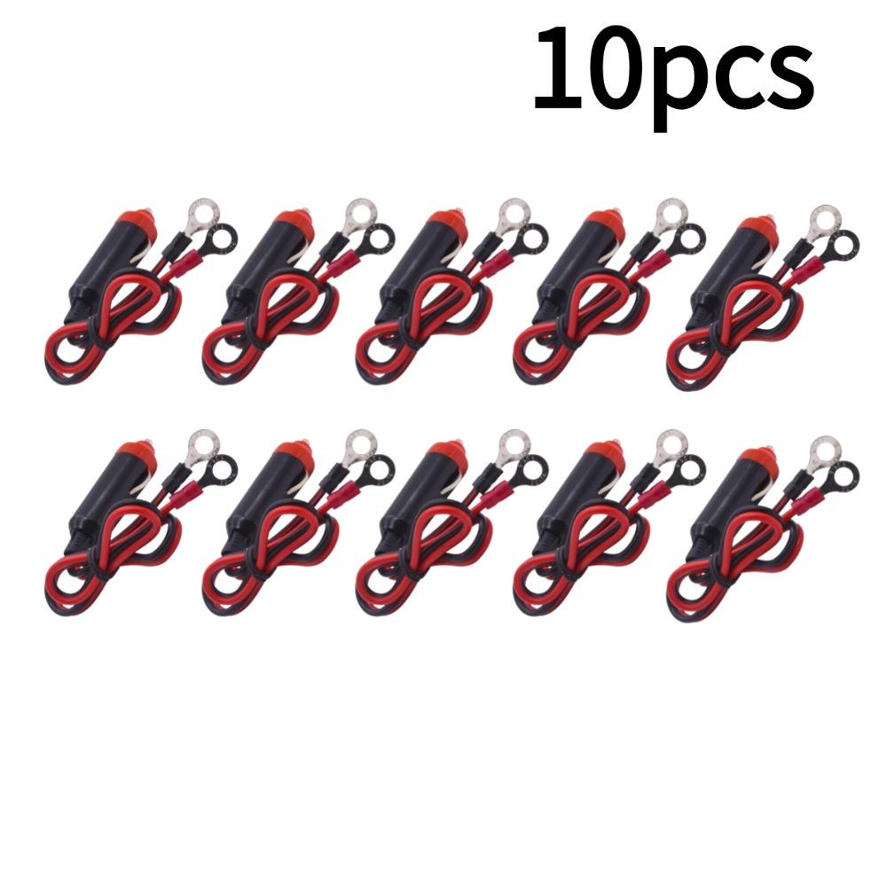 1/2/3/4/5/6/8/10PCS 12V Car Power Supply Inverter Wire Convenient Male Plug Car Cigarette Lighter Plug Cable Socket 50cm Long
