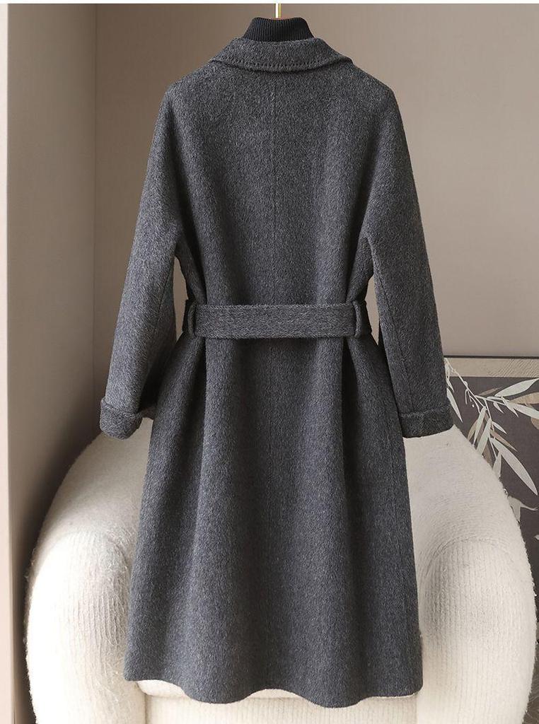 2026 Spring Women's Long Double-Faced Yak Wool Coat