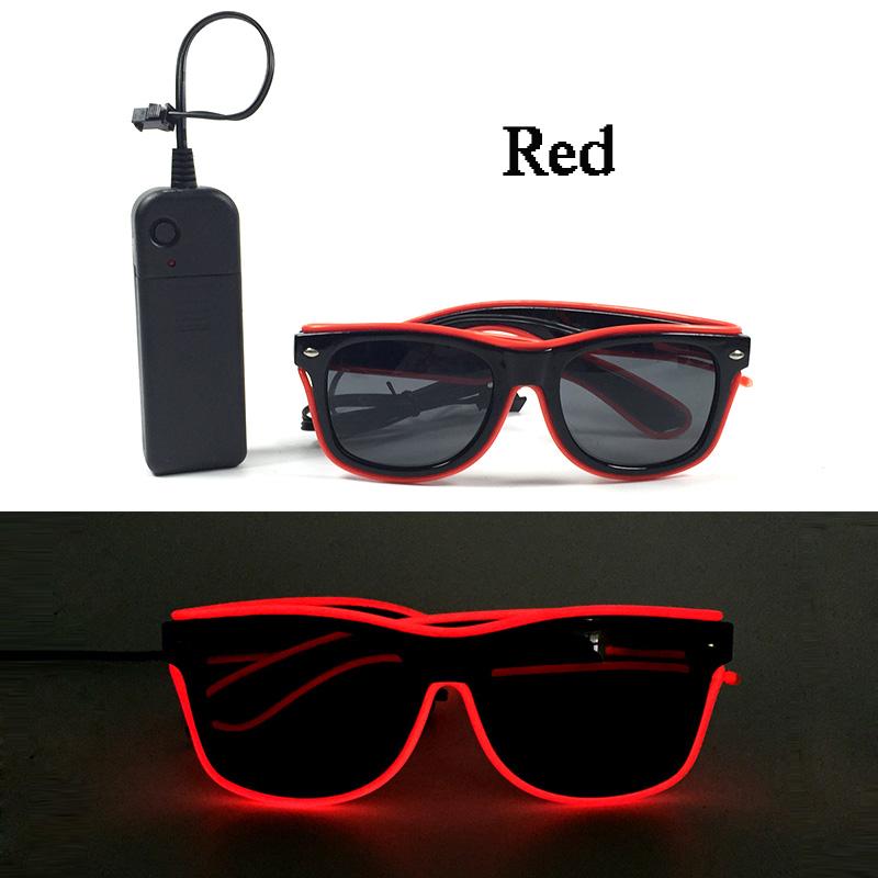 LED Sunglasses Masquerade Concert Club Rave Accessories Glowing Cyberpunk Men Women LED Pink Glasses Party Eyewear