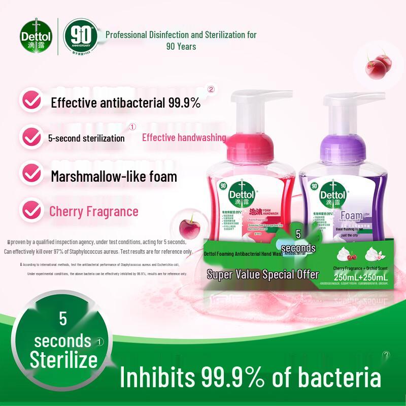Dettol Foaming Hand Wash Cherry & Orchid Twin Pack