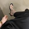 Mode 2025 Luxus Sommer Damen Hausschuhe Mode Elegant Offene Zehen Schmetterlingsknoten Pantoletten Schuhe Damen Outdoor Hoher Absatz Sandalen