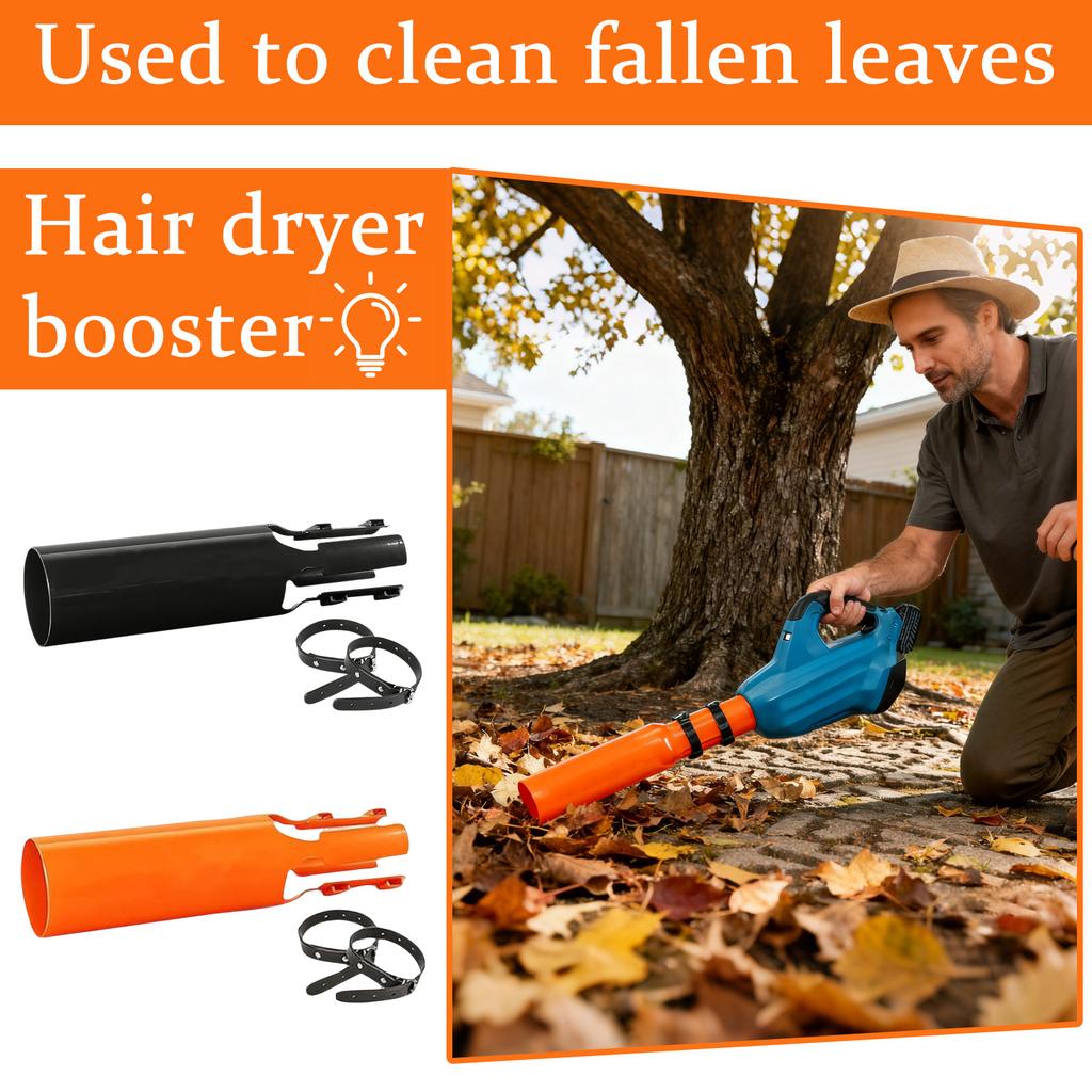 Leaf Blower Booster, Leaf Blower Nozzle Attachment, Nozzle Extension Boosts Speed & Power For Yard