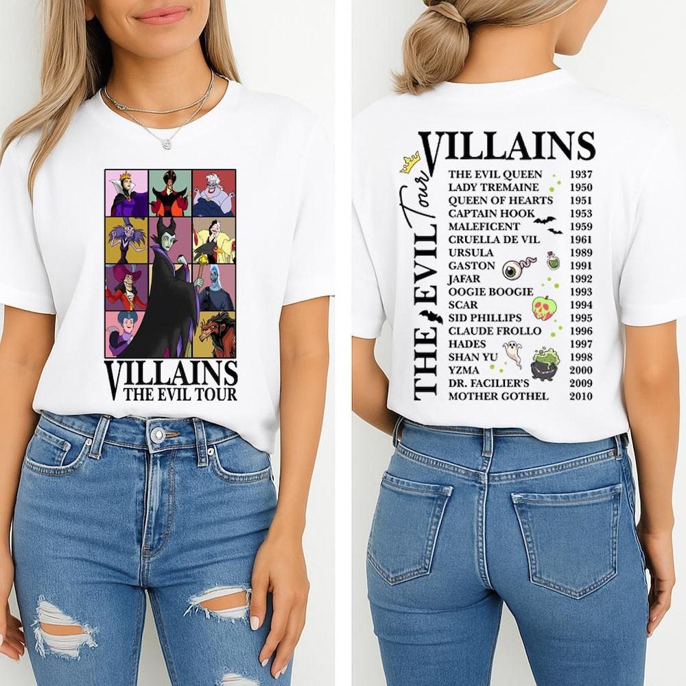 

Retro Villains Shirt Vintage Evil Queen Ursula Unisexficent Tee Pastel Halloween Comfort Colors Y2K Top Daily Tee S