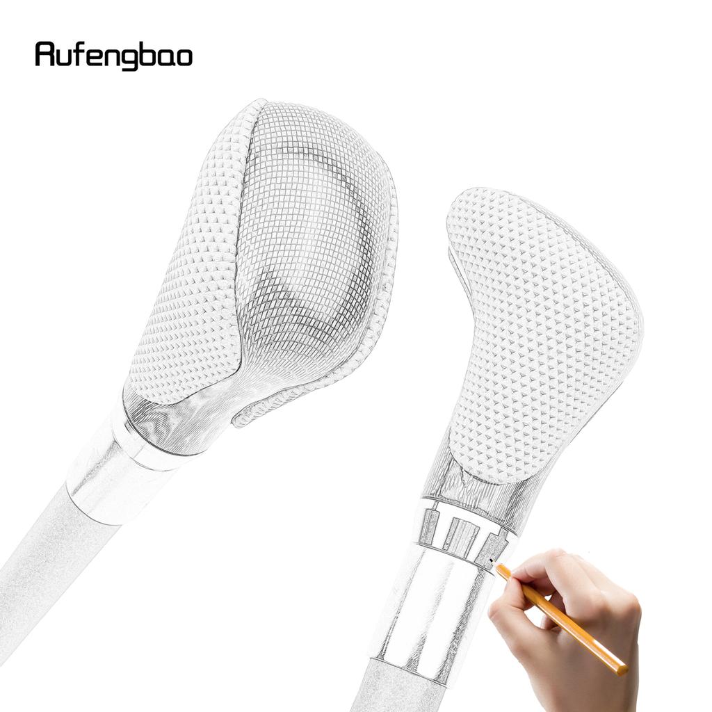 Maro Piele Neagră Alb Baston de mers Moda Decorativ Baston de mers Gentleman Elegant Cosplay Bastn Crosier 94cm