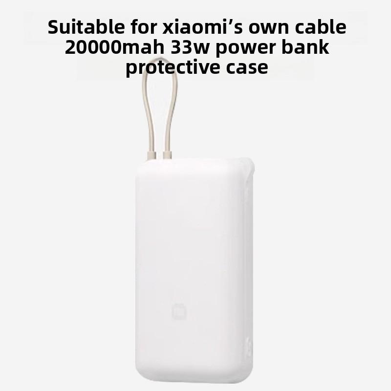 

Silicone Protective Case for Xiaomi Power Bank 20000 33W Dustproof Dirt-proof Cover for Power Bank PB2033M with Cable Organizer