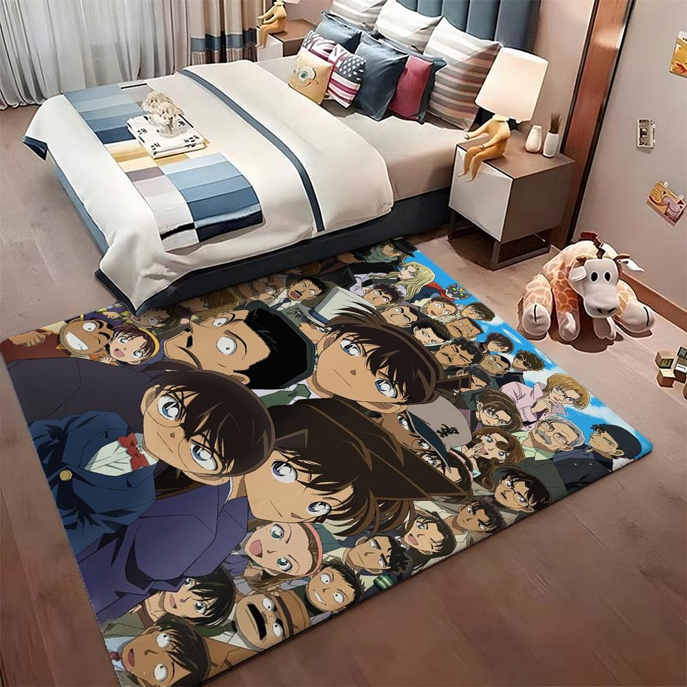 Anime Detective Action Indoor Rug Soft Texture Nonslip Carpet For Girls Bedroom Play Area Home Decor Halloween Gift