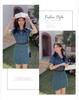 Summer 2024 Chic French Retro Denim Dress: Sweet & Spicy Slim-Fit Short Shirt Dress for Women