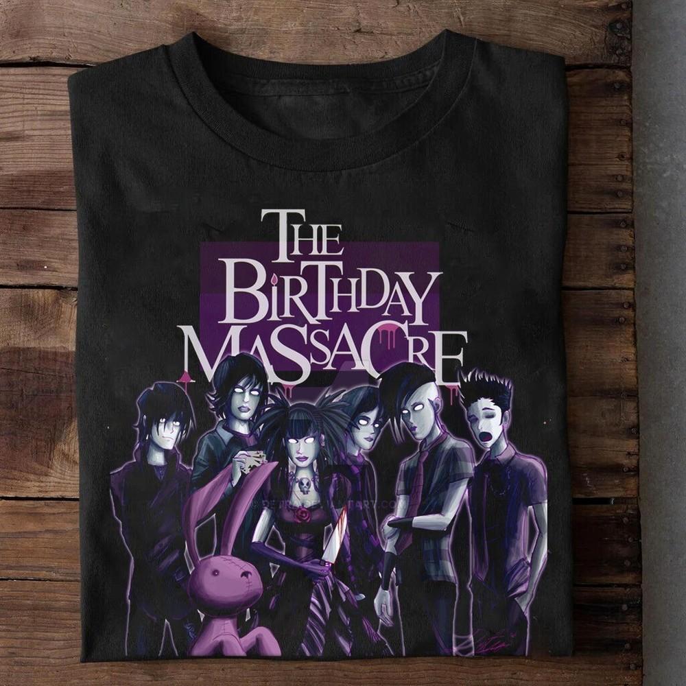 NEW The Birthday Massacre Short Sleeve Black All Size TShirt Unisex T-Shirt XXXXL