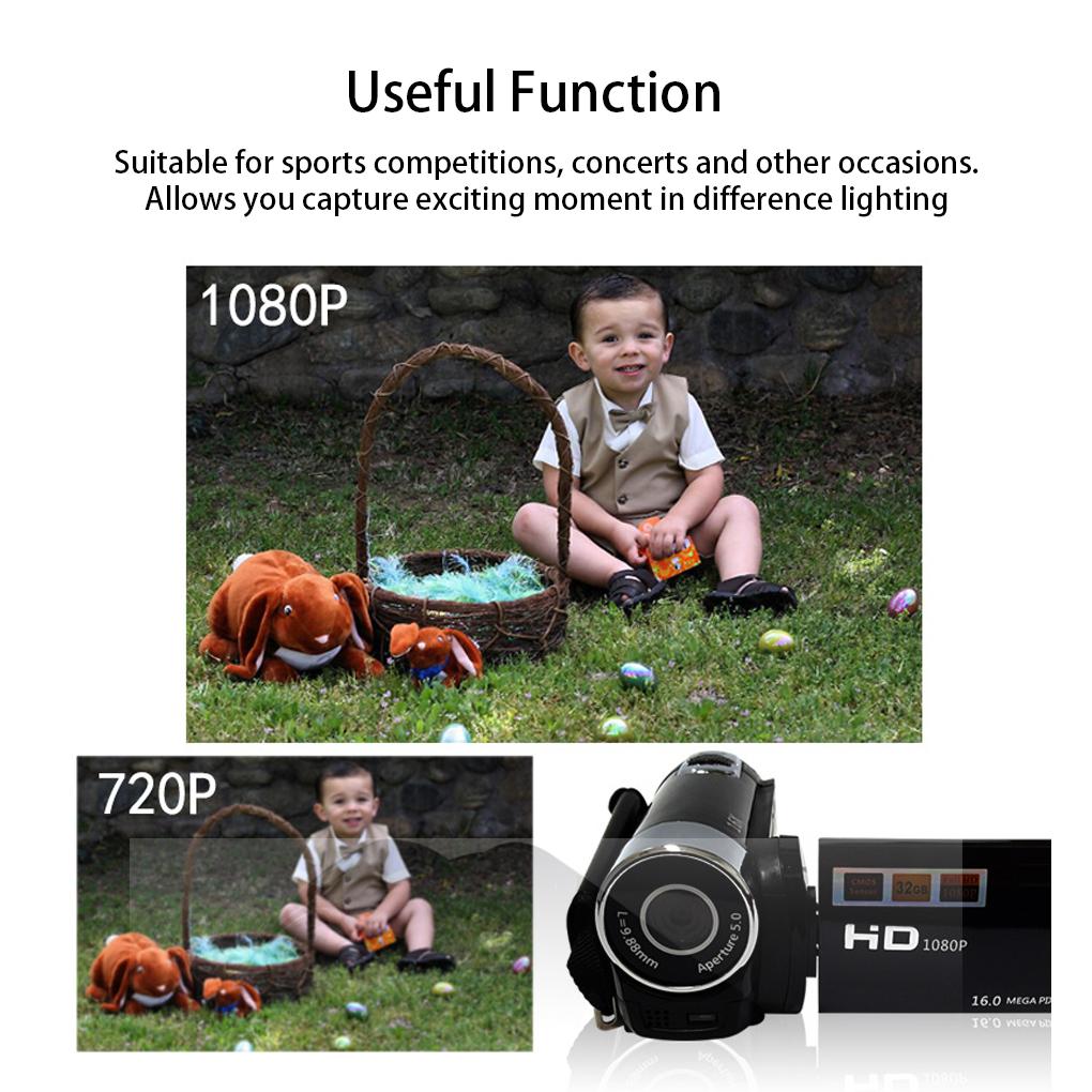 Two Types Video Camcorder 720p Full Hd 16mp Dv Recorder Digital Video Camera 270 Degree Rotation Screen 16x Night Shoot Zoom