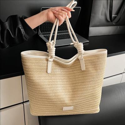 Fashion Shoulder Bag Women's New Seaside Beach Vacation Large-capacity Woven Tote Bag