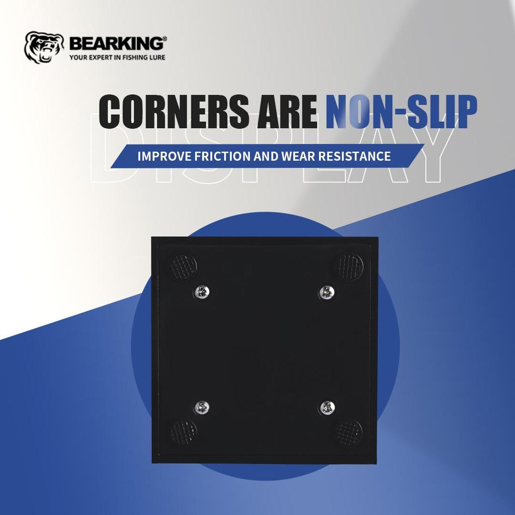 BEARKING High Transparency Display Stand PC Fishing Reel False Bait Display Storage Trapezoidal Chassis Anti Tipping