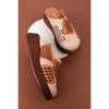 Women's Genuine Leather Wedge Heel Casual Summer Slippers Clogs