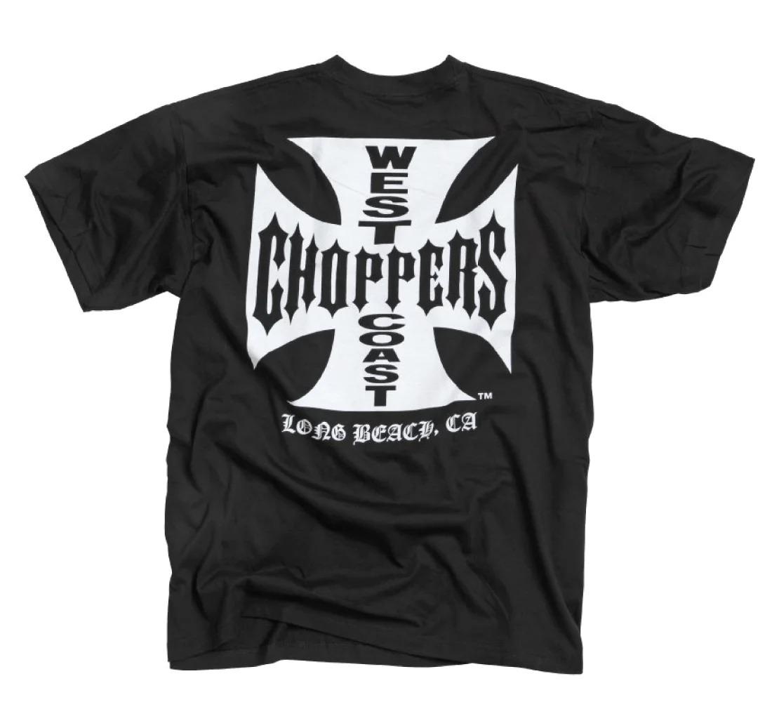 West Coast Choppers Classic West Coast Iron Cross American Retro Heavyweight Casual Short Sleeve T-Shirt 4XL